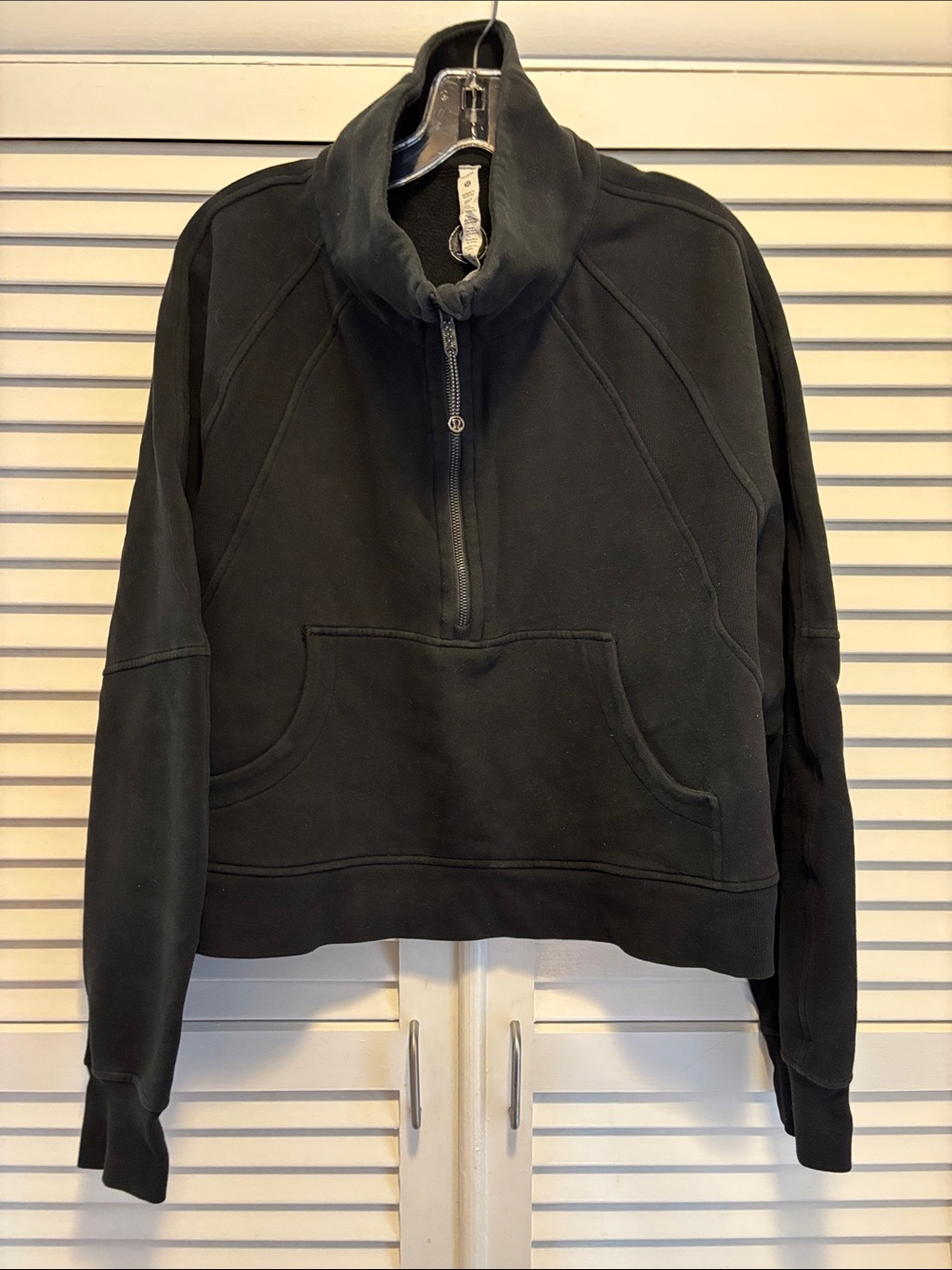 lululemon athletica Black Half-Zip Funnel Neck Pullover